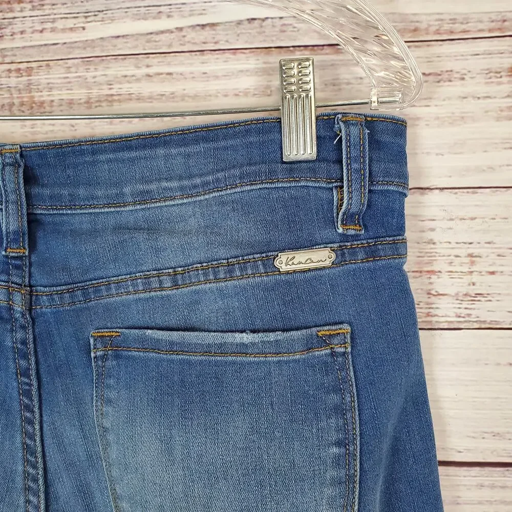Kancan Logan Distressed Skinny Jeans Curvy Comfy Stretchy Cozy Denim Size 15/31